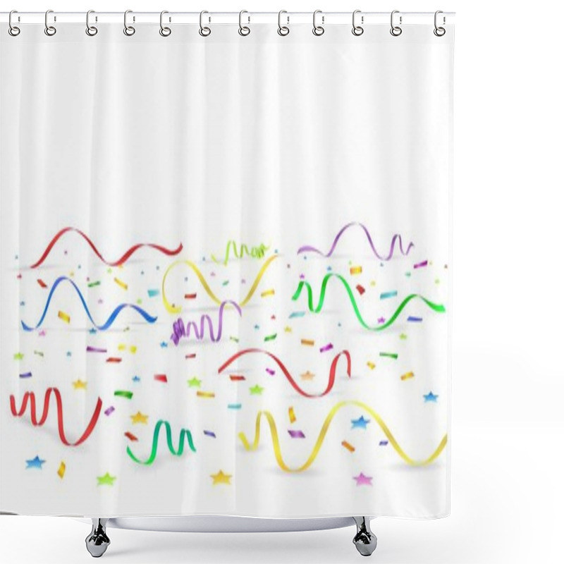 Personality  Confetti Floor Background Shower Curtains