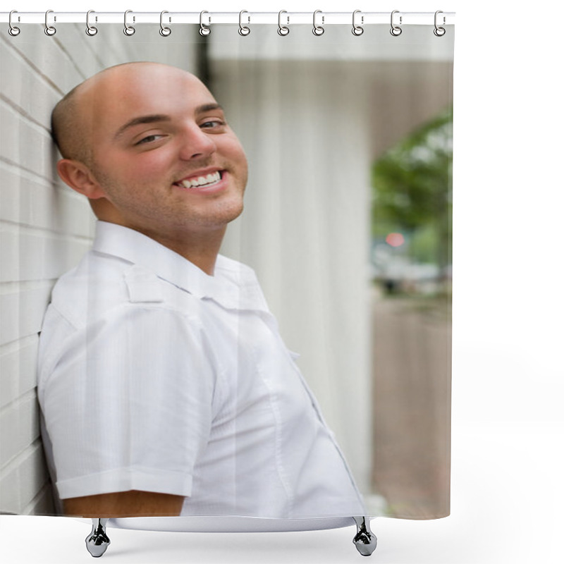 Personality  Casual Young Man Shower Curtains