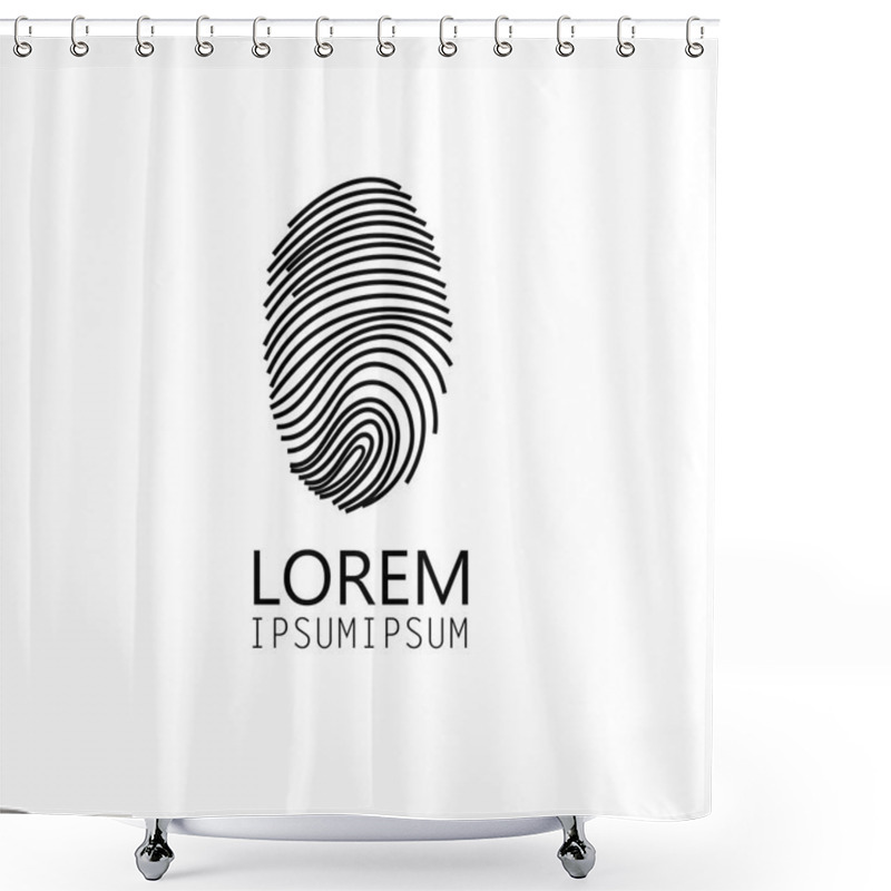 Personality  Sign Fingerprint Shower Curtains