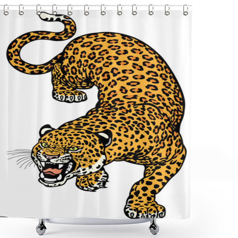 Personality  Leopard Shower Curtains