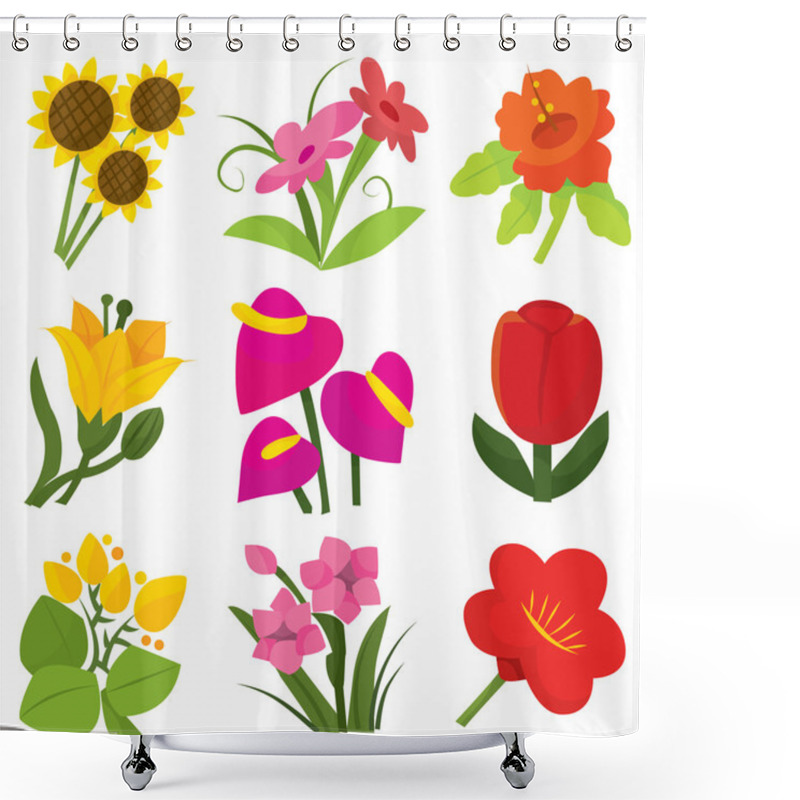 Personality  Flowers Set Shower Curtains