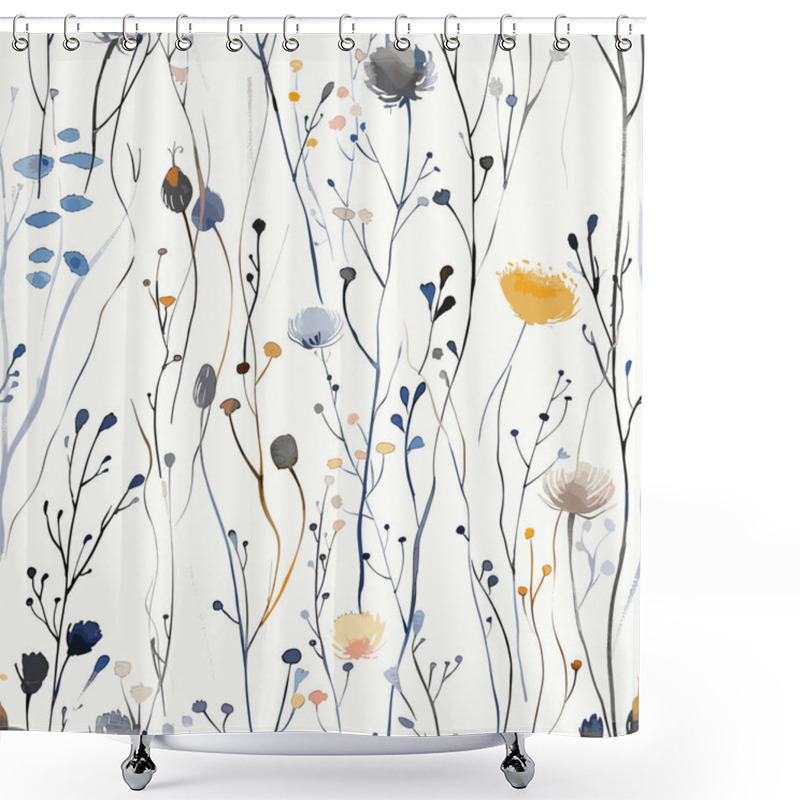 Personality  This Collection Features Stunning, Intricate Patterns Inspired By Vibrant Wildflowers In A Serene Meadow. Perfect For Adding A Fresh, Floral Touch To Your Designs, These Seamless Patterns Are Ideal Shower Curtains