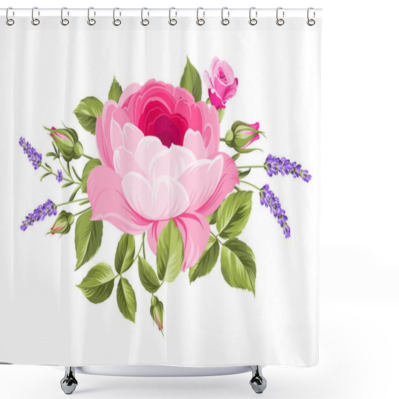 Personality  Wedding Flowers Bouquet Shower Curtains