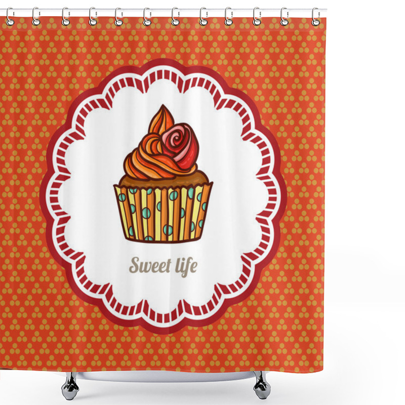 Personality  Cake Cards Template. Shower Curtains