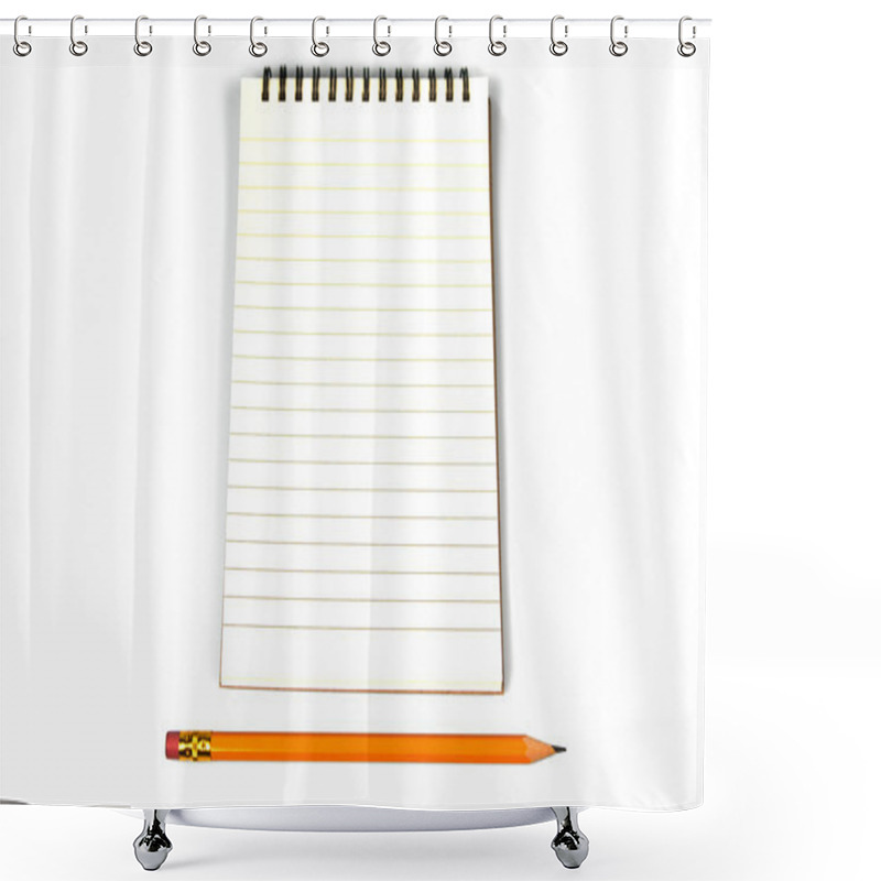 Personality  Blank Lined Paper And A Pencil Shower Curtains