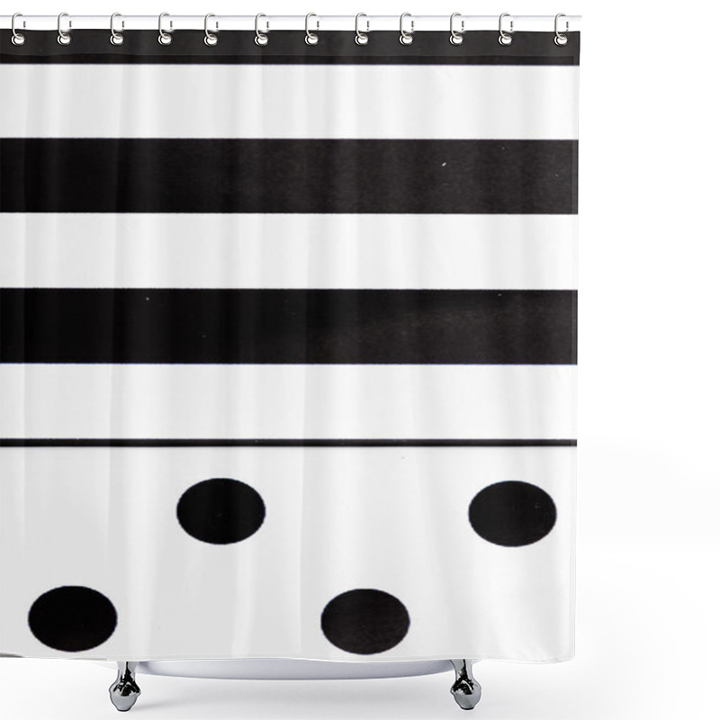 Personality  Black And White Geometric Canvas Shower Curtains