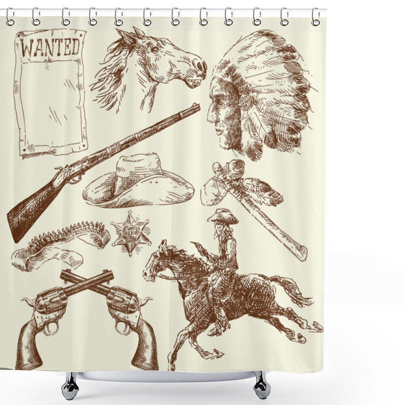 Personality  Wild West Shower Curtains