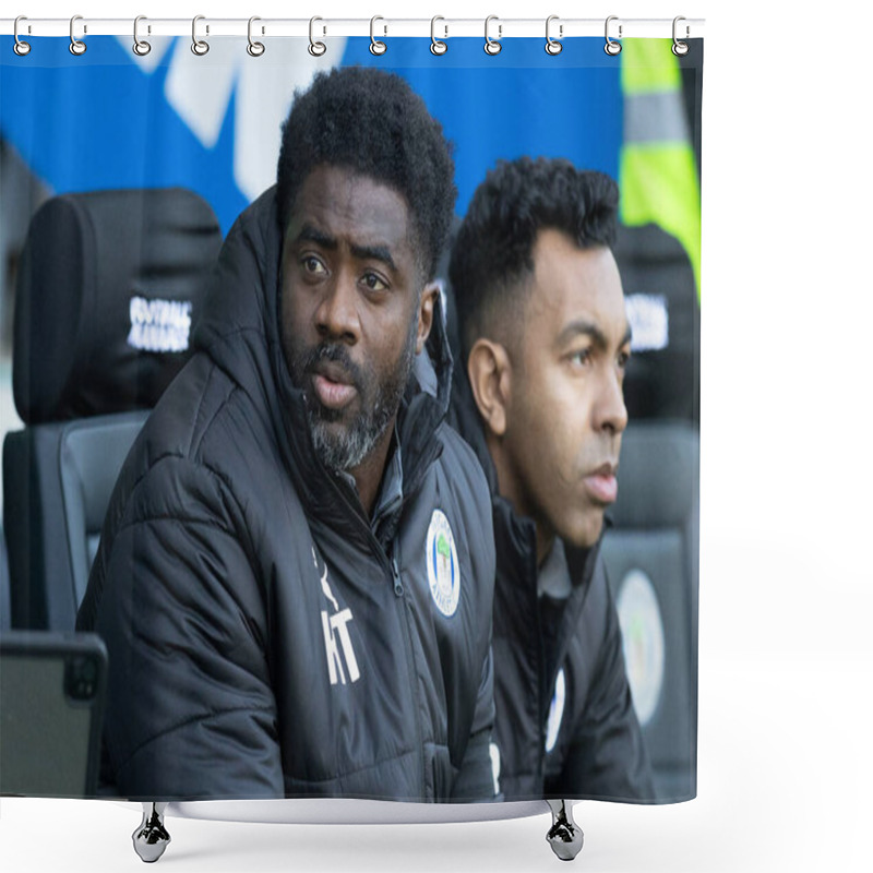 Personality  Kolo Toure Manager Of Wigan Athletic During The Sky Bet Championship Match Wigan Athletic Vs Hull City At DW Stadium, Wigan, United Kingdom, 2nd January 202 Shower Curtains