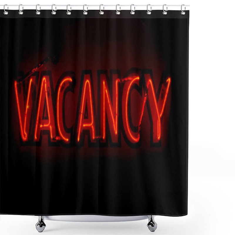 Personality  Neon Vacancy Shower Curtains