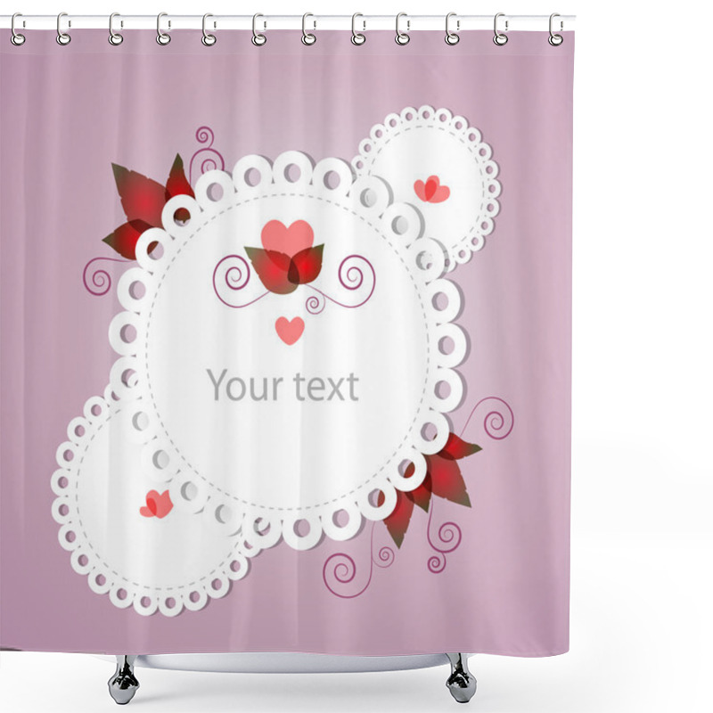 Personality  Vector Floral Frame. Vector Illustration. Shower Curtains