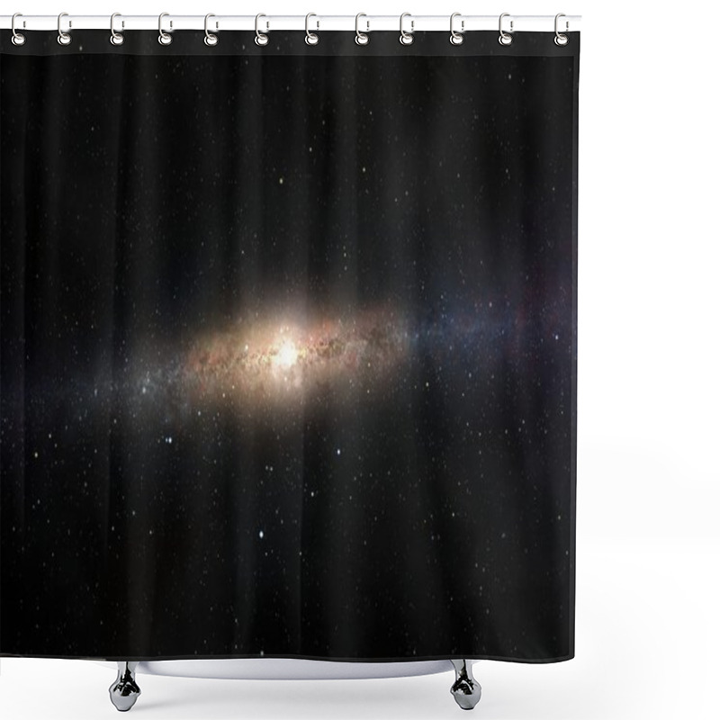 Personality  Spectacular View Of A Glowing Galaxy Shower Curtains