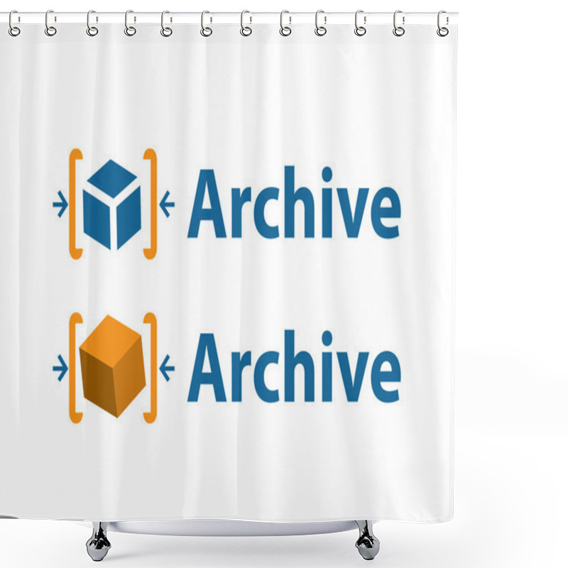 Personality  Archive Logo Design Shower Curtains