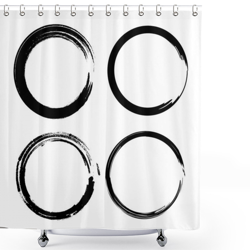 Personality  Abstract Circle Shapes Shower Curtains