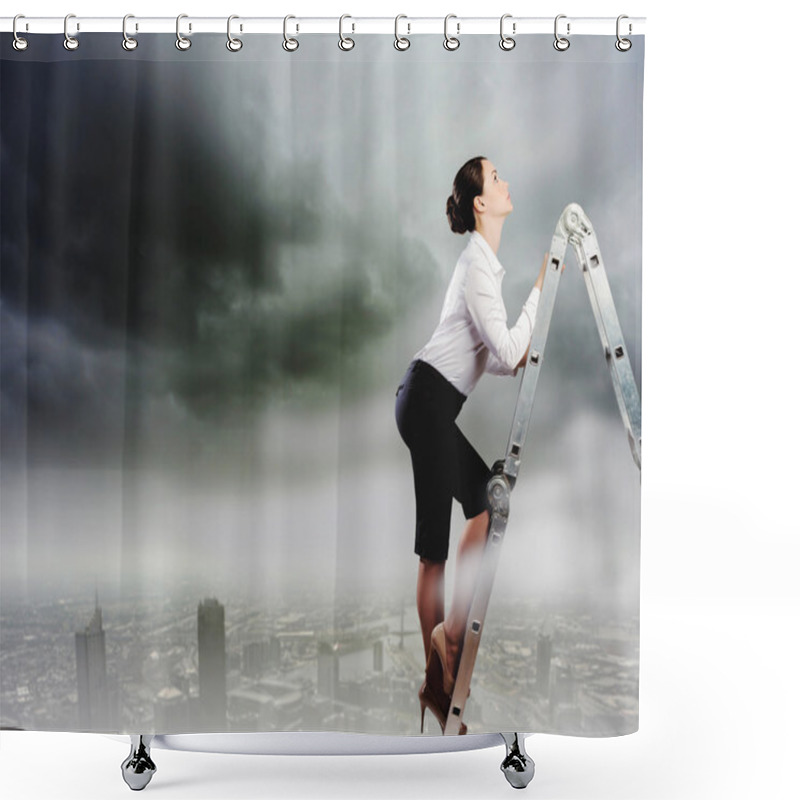 Personality  Ladder Of Success Shower Curtains