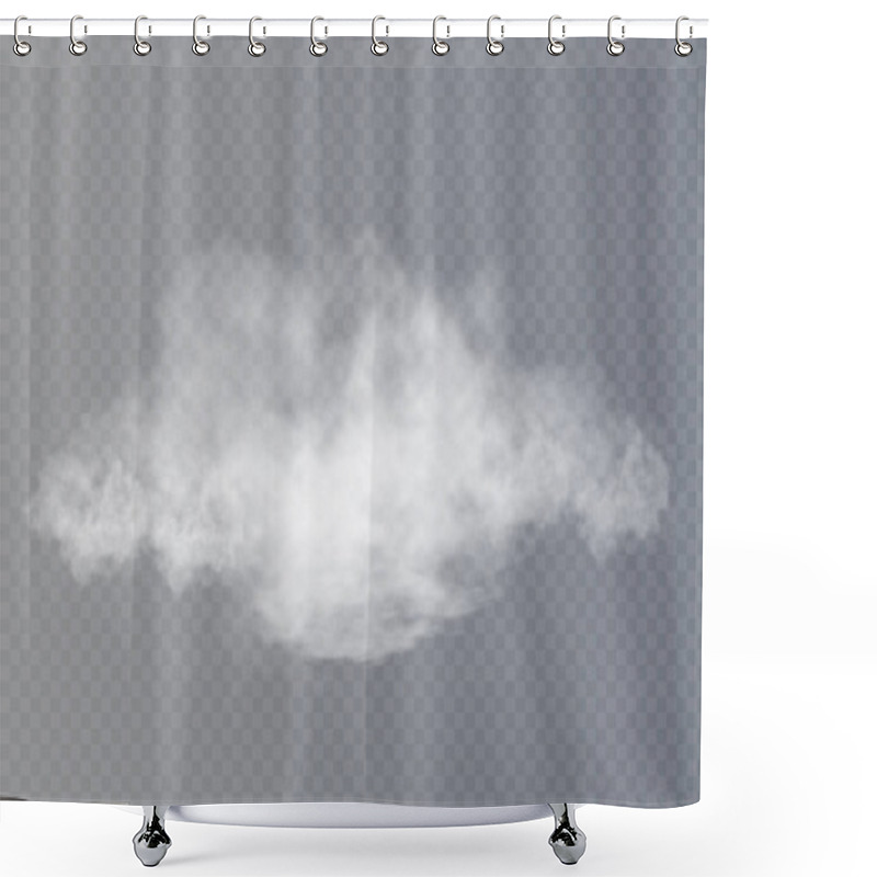 Personality  Fog Or Smoke Isolated Transparent Special Effect. White Vector Cloudiness, Mist Or Smog Background. Vector Illustration Shower Curtains