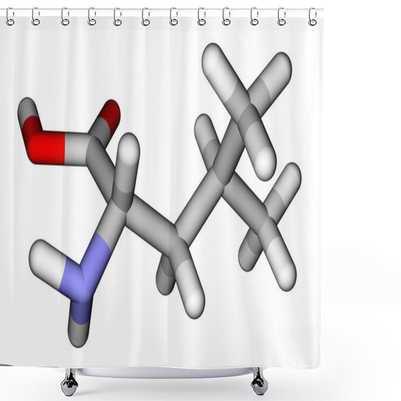 Personality  Essential Amino Acid Leucine 3D Molecular Model Shower Curtains