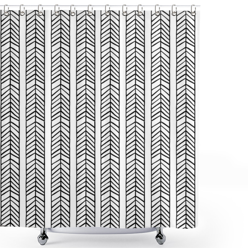 Personality  Linear Scandinavian Seamless Pattern For Wrapping Paper Or Fabric Print Shower Curtains