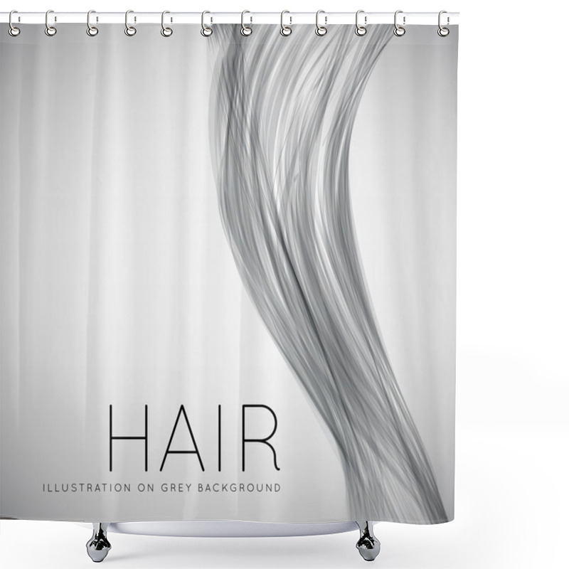 Personality  Closeup Of Long Human Hair Shower Curtains