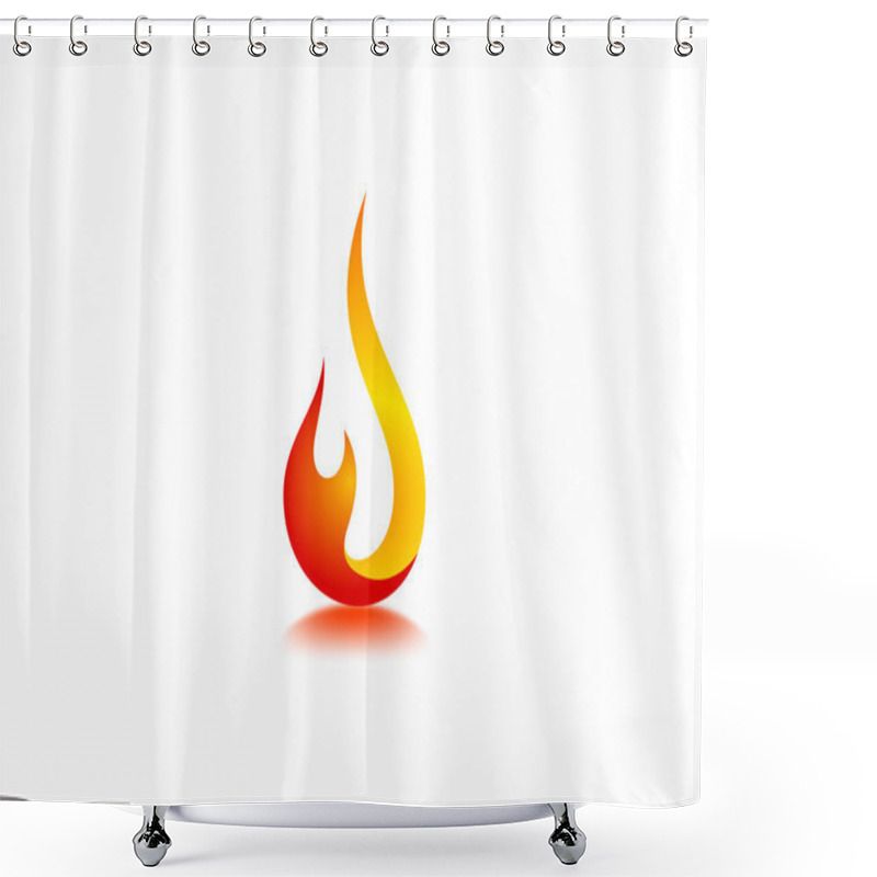 Personality  Fire Flame Logo Shower Curtains