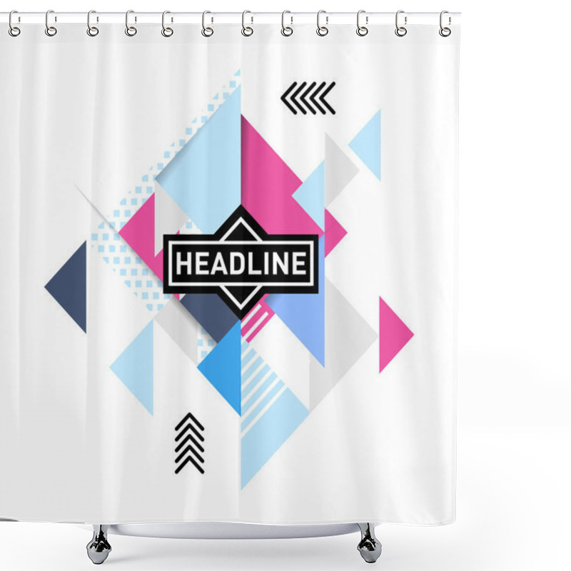 Personality  Abstract Geometric Template Shower Curtains