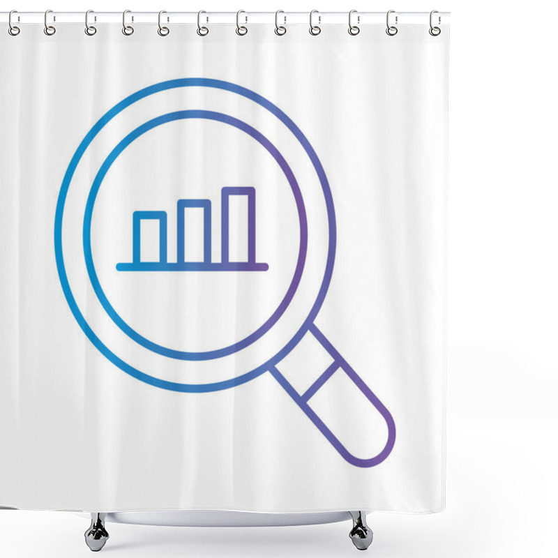 Personality  Bars Chart In Lupe Gradient Style Icon Vector Design Shower Curtains