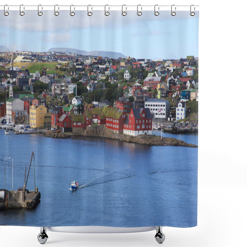 Personality  Torshavn View From The Ferry Shower Curtains