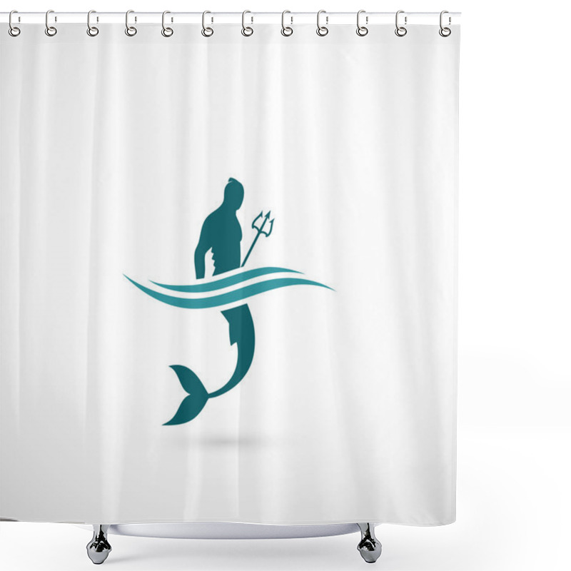 Personality  Male Mermaid Shower Curtains