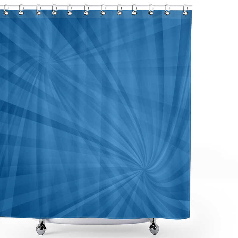 Personality  Blue Double Spiral Background Shower Curtains