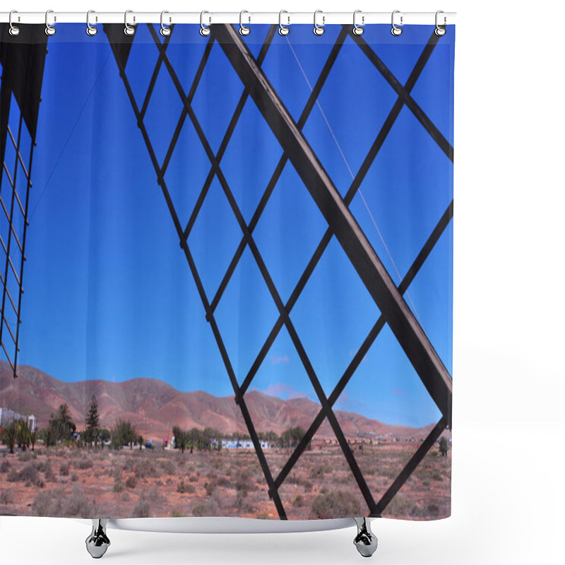 Personality  Windmill In Antigua, Fuerteventura, Canary Islands, Spain Shower Curtains