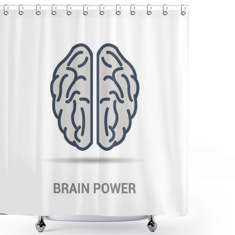 Personality  Brain Power Icon Shower Curtains