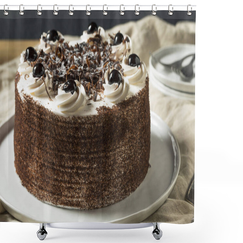 Personality  Sweet Homemade Black Forest Cake Ready To Eat Shower Curtains