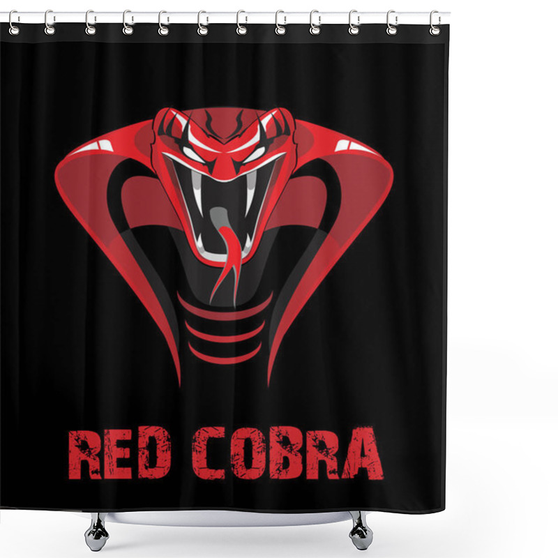 Personality  Angry Red King Cobra Shower Curtains