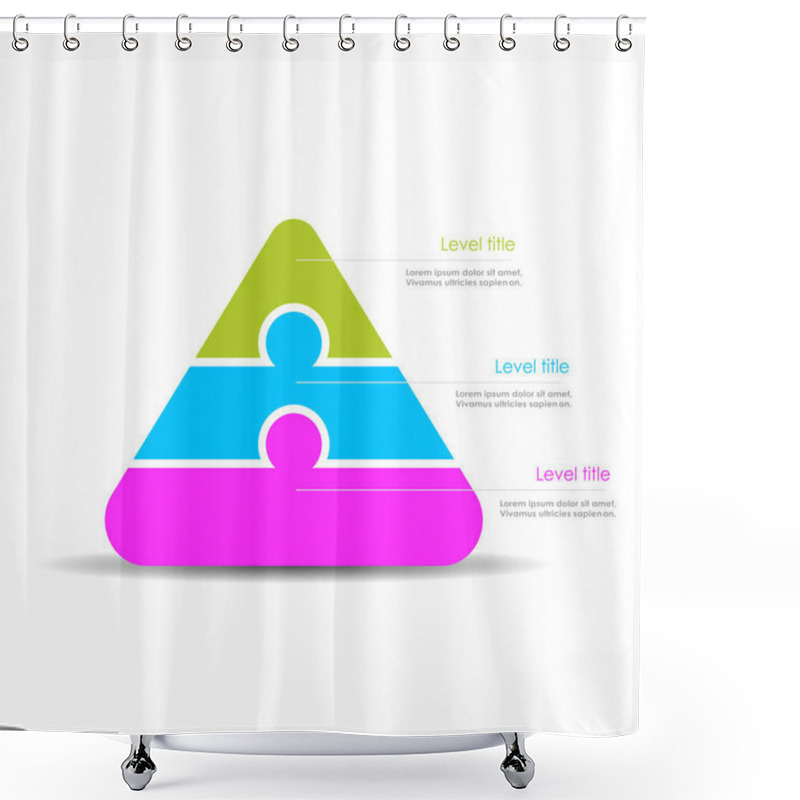 Personality  3 Part Layered Pyramid Diagram Template Shower Curtains