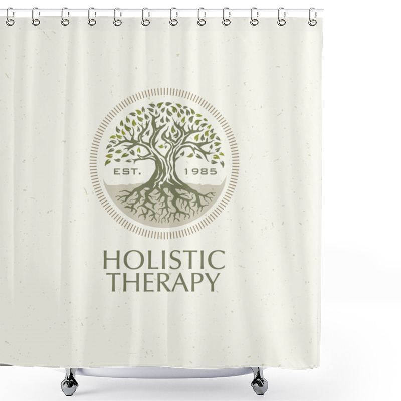 Personality  Holistic Therapy Tree With Roots Shower Curtains