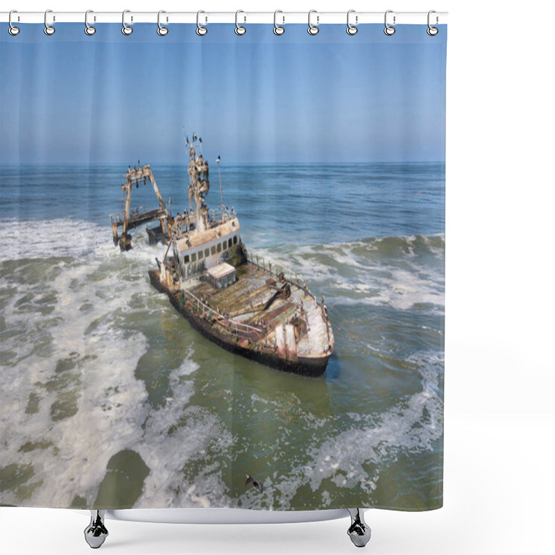 Personality  Ship Wreck Along The Skeleton Coast In Western Namibia Taken In January 2018 Shower Curtains