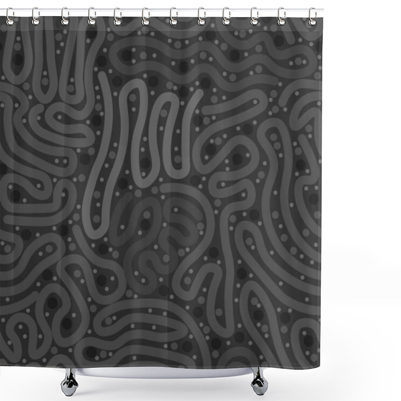 Personality  Grey Vector Seamless Background Shower Curtains