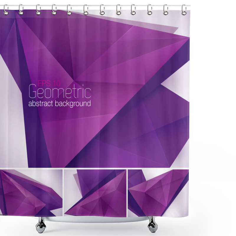 Personality  Geometric Abstract Background Shower Curtains