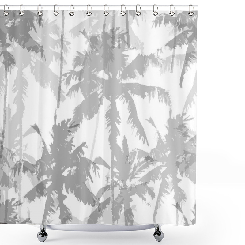 Personality  Seamless Pattern With Palm Trees Shower Curtains