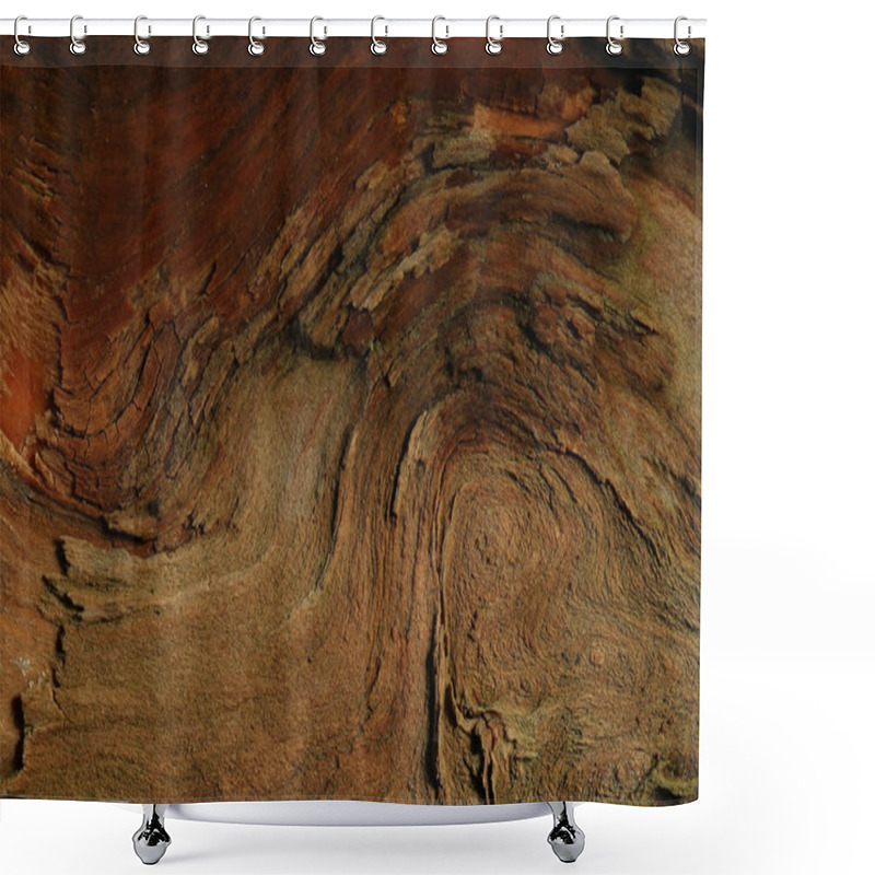 Personality  Texture Of Old Tree Shower Curtains