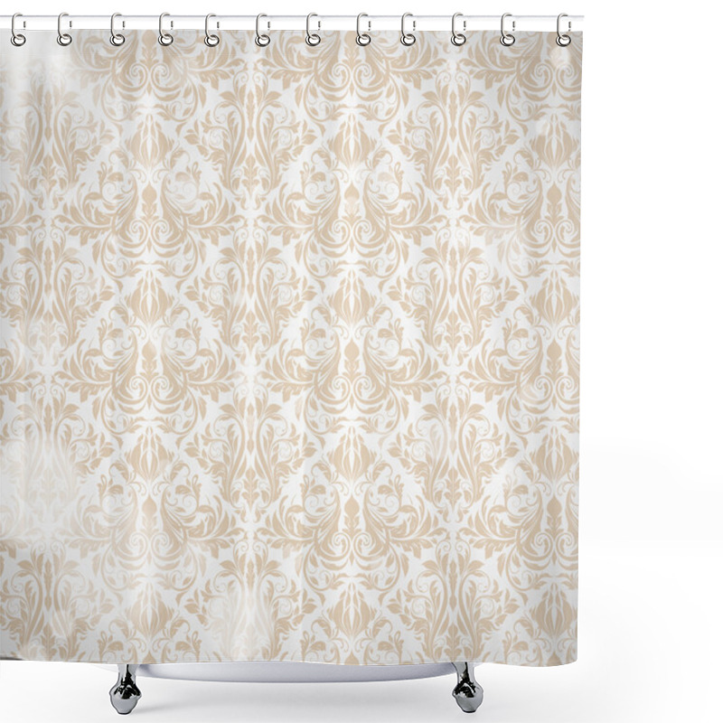 Personality  Seamless Damask Wallpaper Shower Curtains