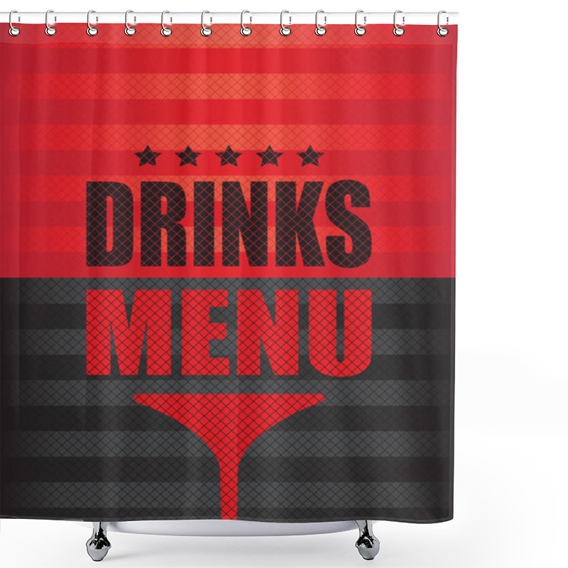 Personality  Drinks Menu Background Shower Curtains