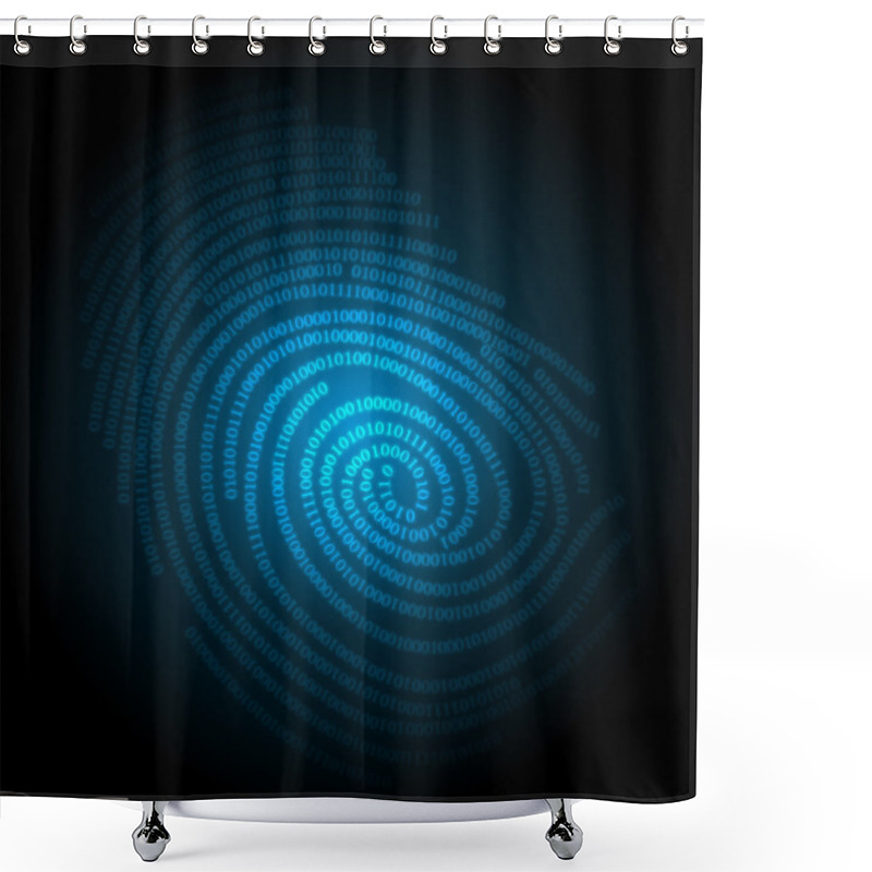 Personality  Blue Technology Background Shower Curtains