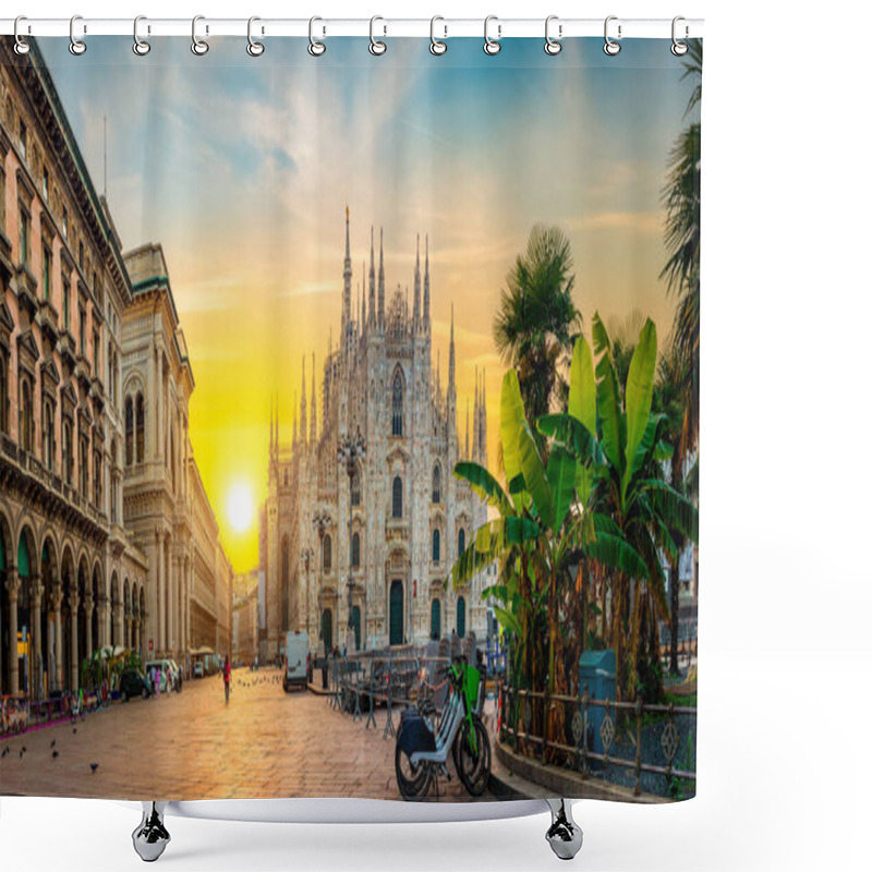 Personality  Milan Piazza Del Duomo At Sunrise, Italy Shower Curtains