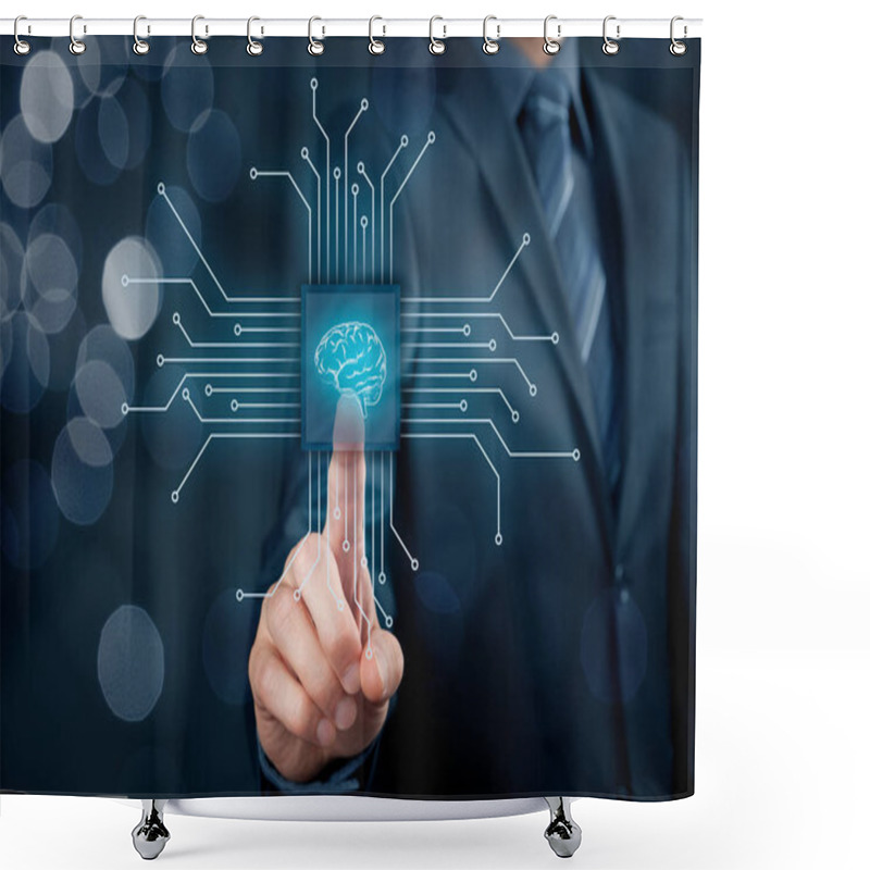 Personality  Modern Technologies Concepts Shower Curtains