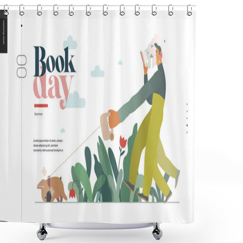 Personality  World Book Day, Grass Shower Curtains