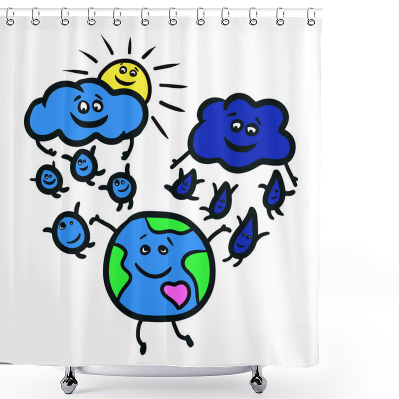 Personality  The Water Cycle In Nature Shower Curtains