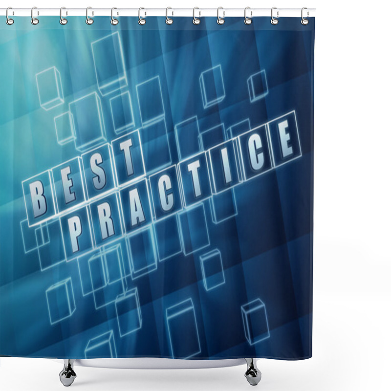 Personality  Blue Best Practice In Glass Blocks Shower Curtains