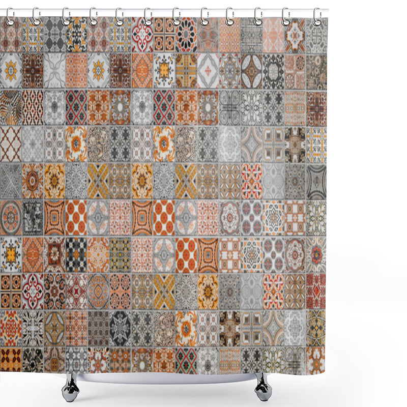 Personality  Ceramic Tiles Patterns From Thailand Shower Curtains