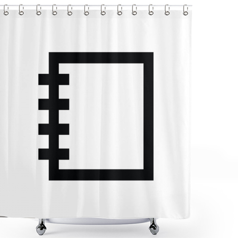 Personality  Steno Book Vector Icon Shower Curtains