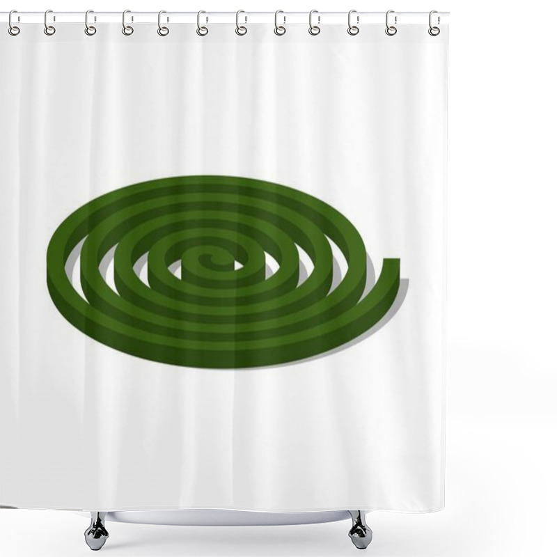 Personality  Mosquito Coil. Simple Flat Illustration. Shower Curtains